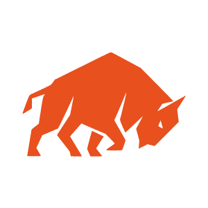 Stampede bison mark, bison, transparent